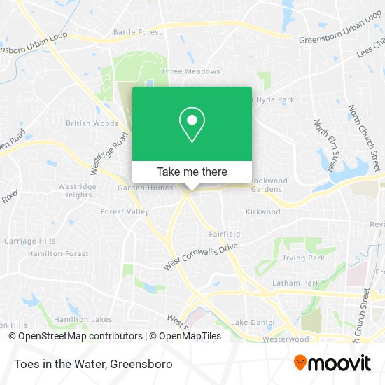Toes in the Water map