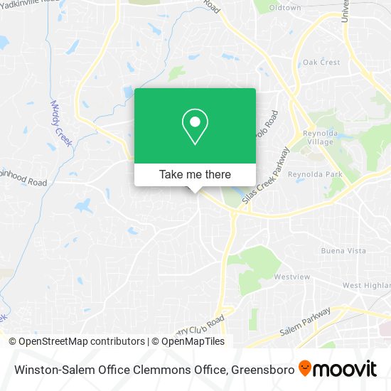 Winston-Salem Office Clemmons Office map