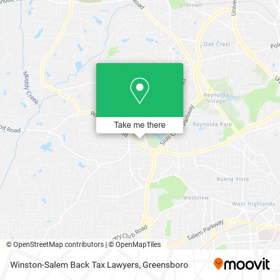 Mapa de Winston-Salem Back Tax Lawyers
