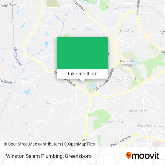 Winston Salem Plumbing map