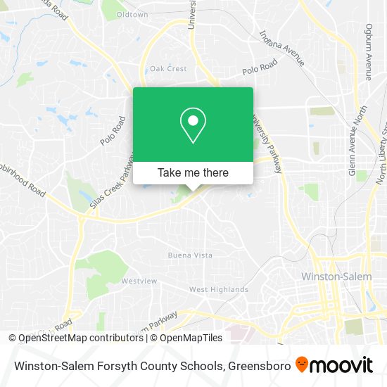 Winston-Salem Forsyth County Schools map