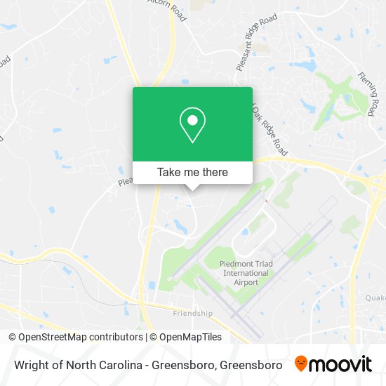 Wright of North Carolina - Greensboro map