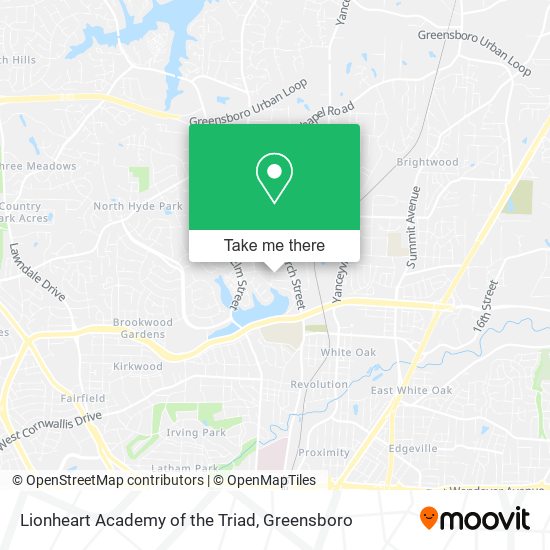 Lionheart Academy of the Triad map