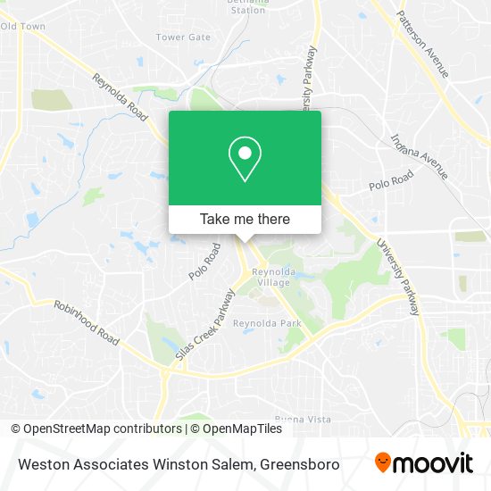 Weston Associates Winston Salem map