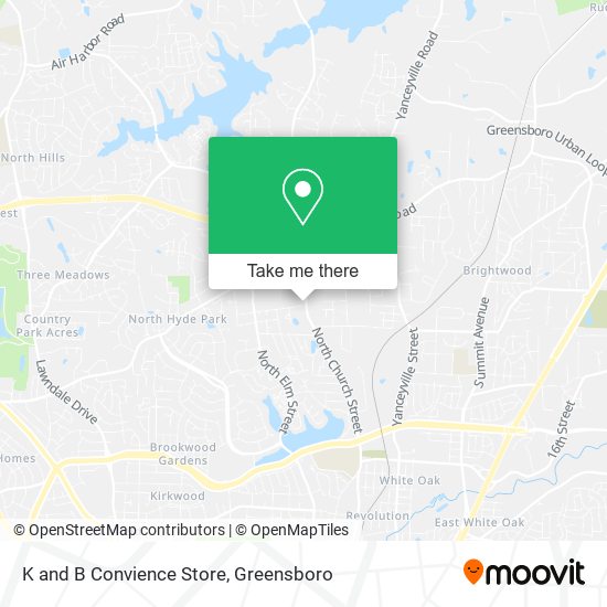 Mapa de K and B Convience Store