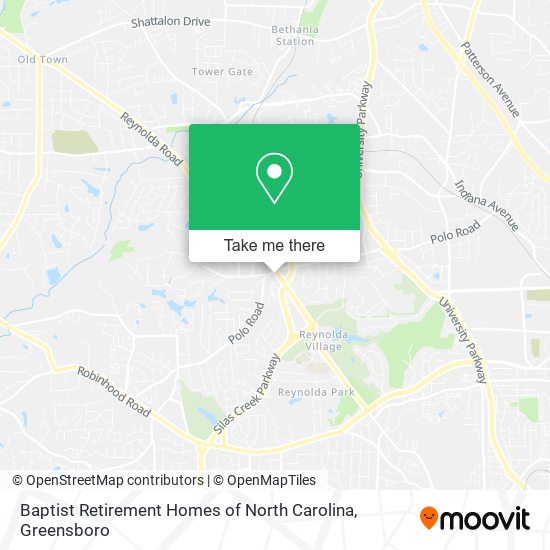 Baptist Retirement Homes of North Carolina map
