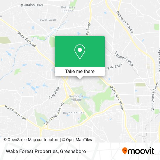 Wake Forest Properties map