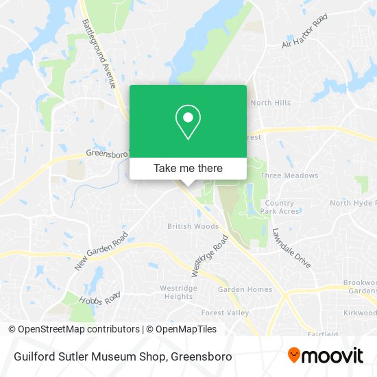 Mapa de Guilford Sutler Museum Shop