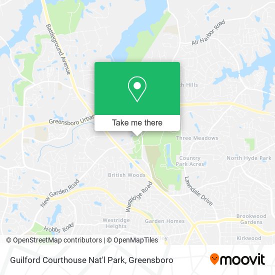 Guilford Courthouse Nat'l Park map