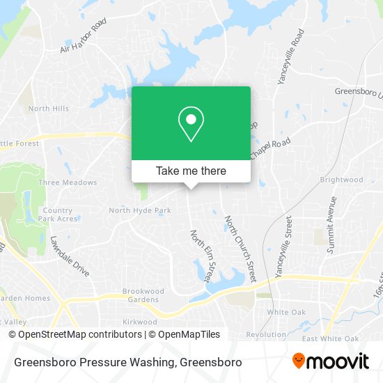 Mapa de Greensboro Pressure Washing