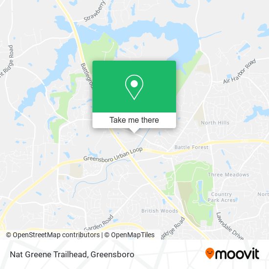 Nat Greene Trailhead map