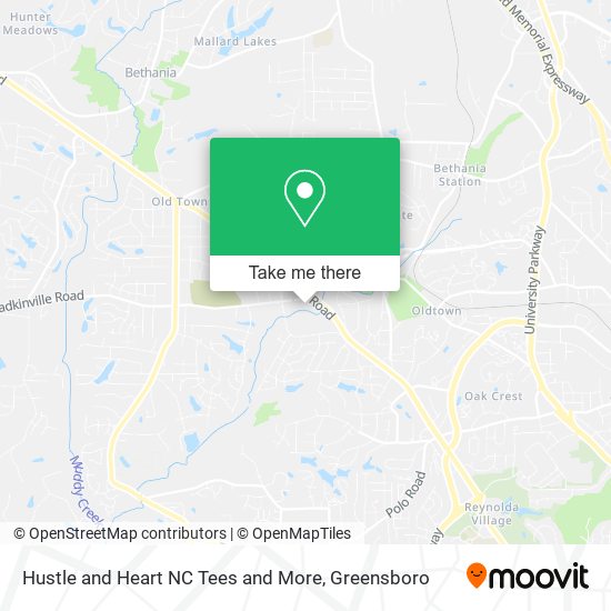 Hustle and Heart NC Tees and More map