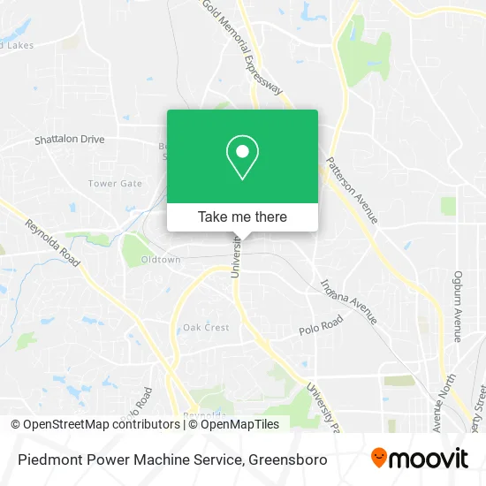 Mapa de Piedmont Power Machine Service