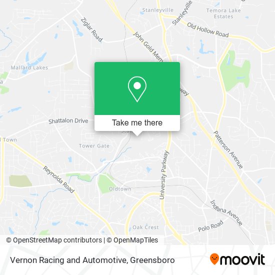 Vernon Racing and Automotive map