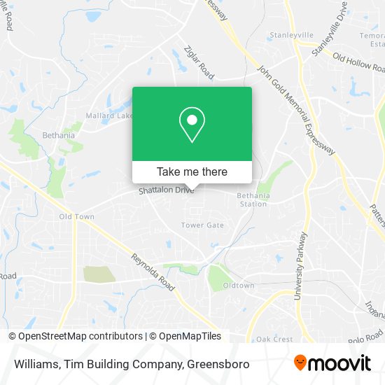 Mapa de Williams, Tim Building Company
