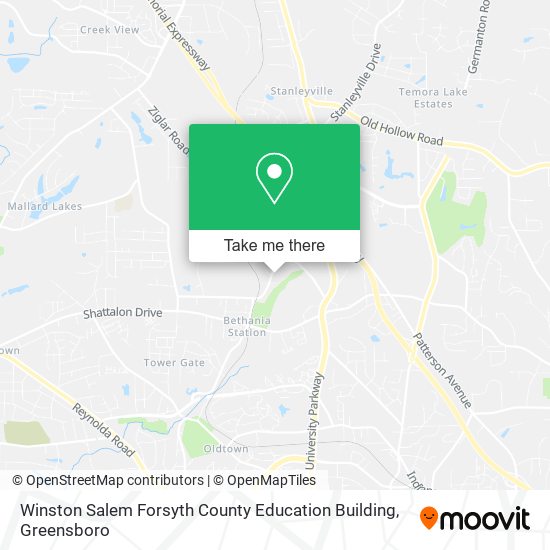 Winston Salem Forsyth County Education Building map