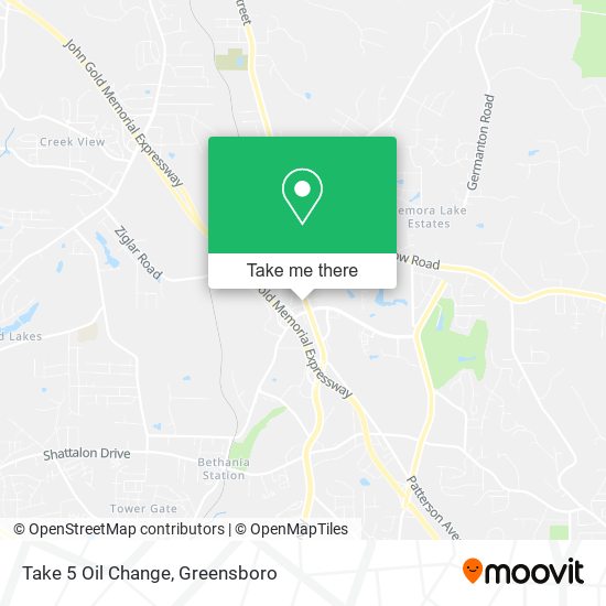 Take 5 Oil Change map