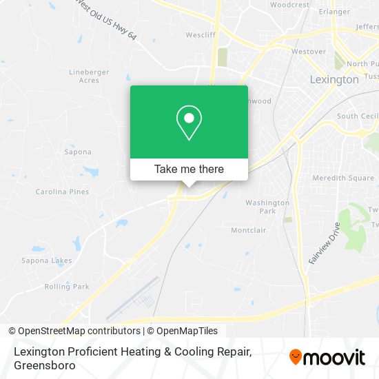 Lexington Proficient Heating & Cooling Repair map