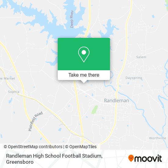 Mapa de Randleman High School Football Stadium