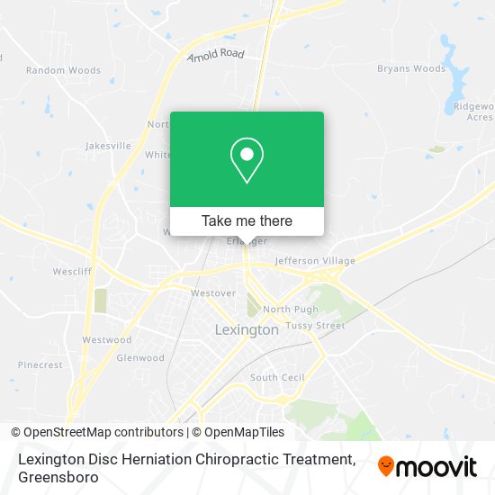 Mapa de Lexington Disc Herniation Chiropractic Treatment