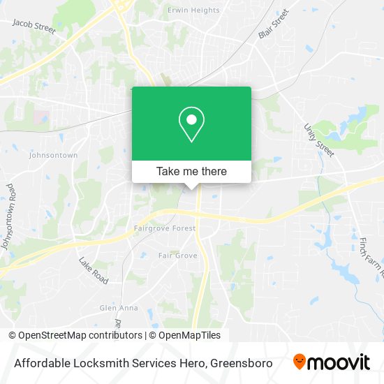 Mapa de Affordable Locksmith Services Hero