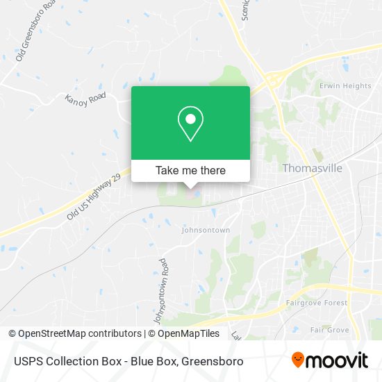 USPS Collection Box - Blue Box map