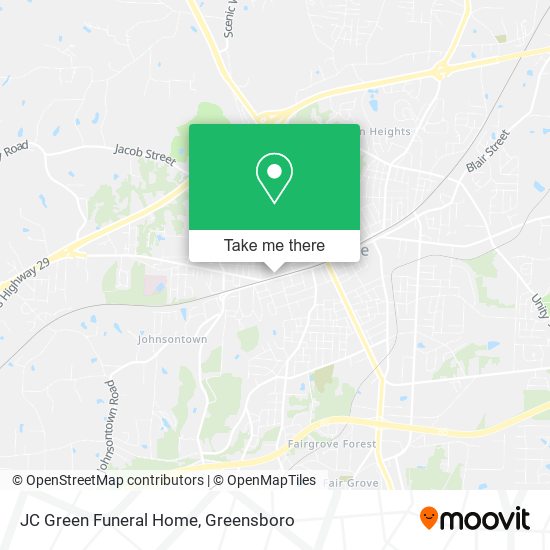 JC Green Funeral Home map