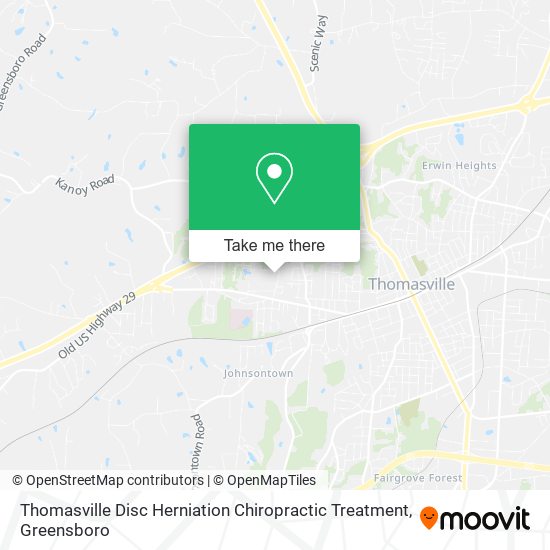 Thomasville Disc Herniation Chiropractic Treatment map