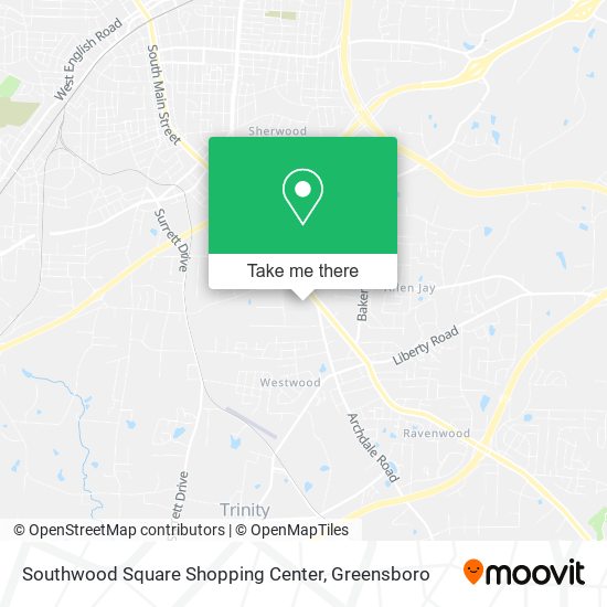 Mapa de Southwood Square Shopping Center