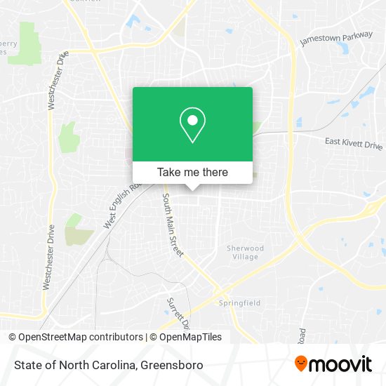 State of North Carolina map
