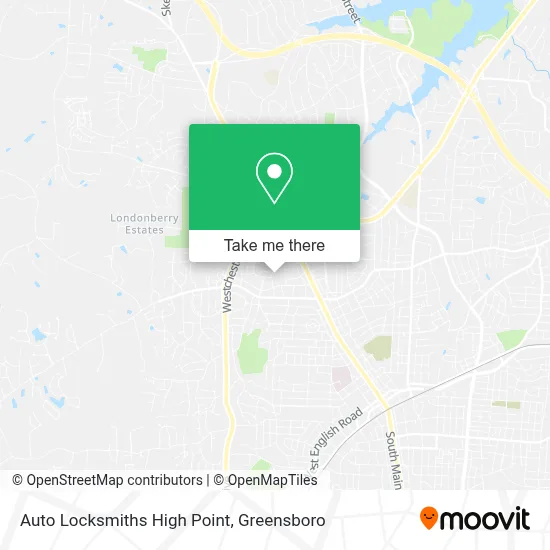 Auto Locksmiths High Point map