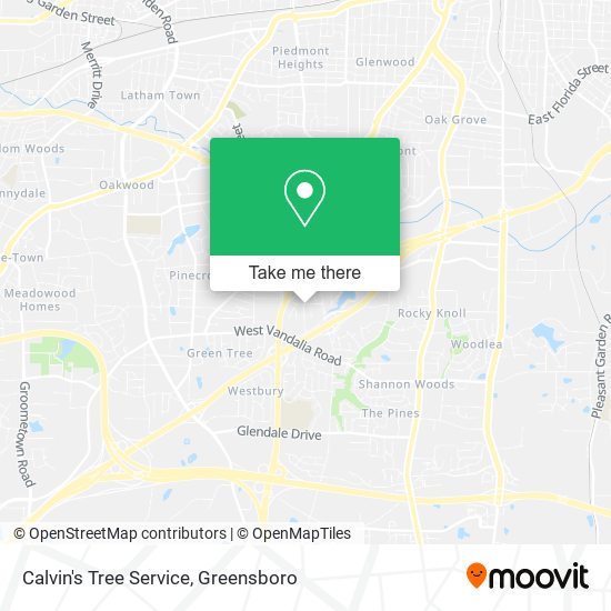 Calvin's Tree Service map