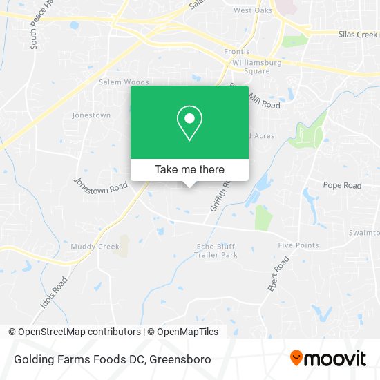 Golding Farms Foods DC map
