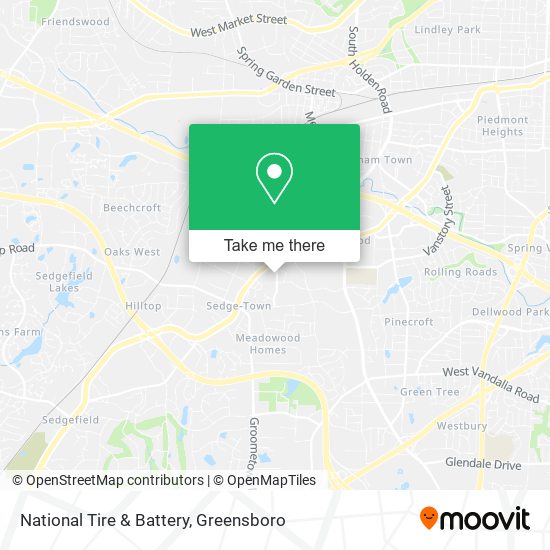 National Tire & Battery map