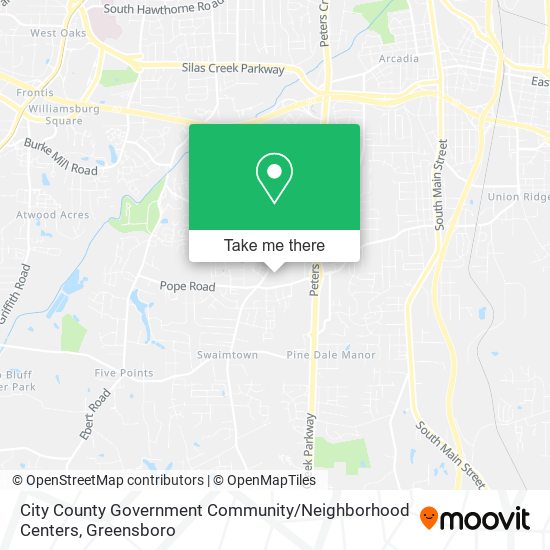Mapa de City County Government Community / Neighborhood Centers