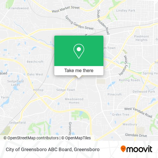 City of Greensboro ABC Board map