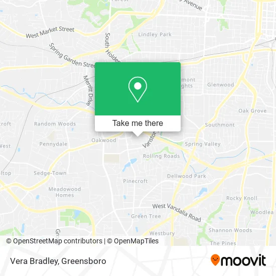 Vera Bradley map