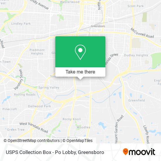 USPS Collection Box - Po Lobby map