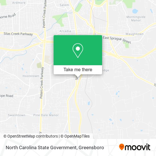 North Carolina State Government map