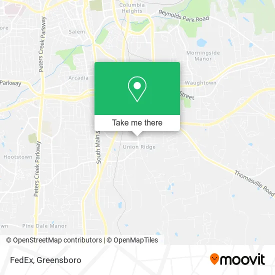 FedEx map
