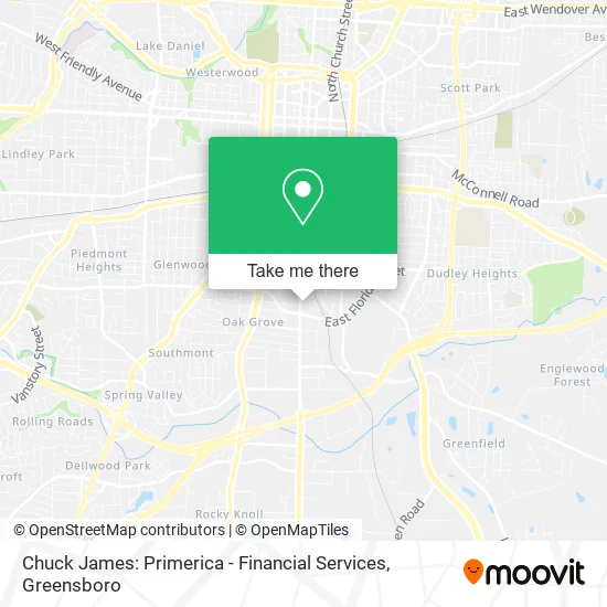 Mapa de Chuck James: Primerica - Financial Services