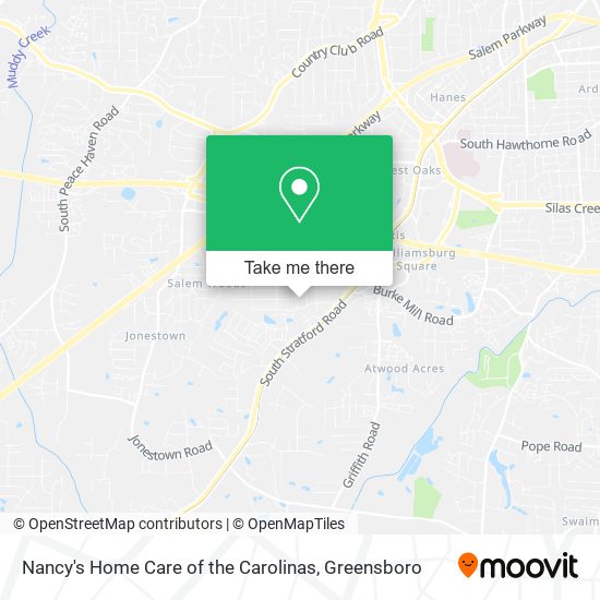 Nancy's Home Care of the Carolinas map