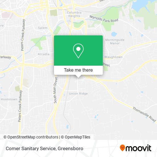 Comer Sanitary Service map