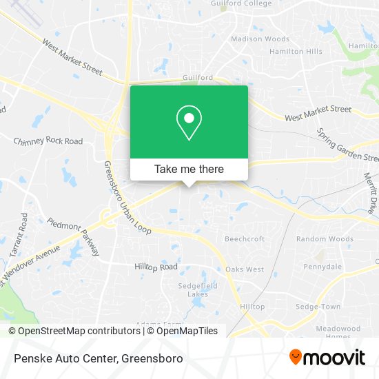 Penske Auto Center map