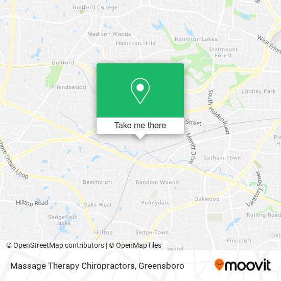 Massage Therapy Chiropractors map