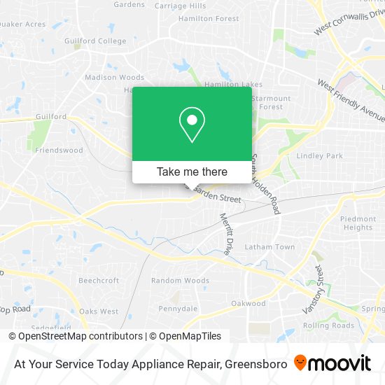 At Your Service Today Appliance Repair map