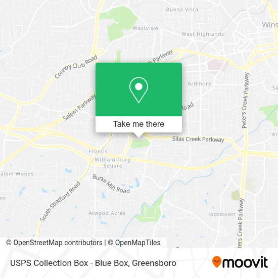 USPS Collection Box - Blue Box map