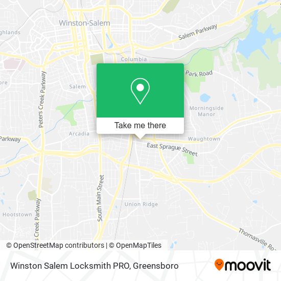 Mapa de Winston Salem Locksmith PRO