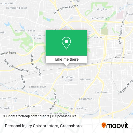 Personal Injury Chiropractors map