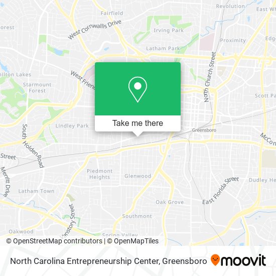 North Carolina Entrepreneurship Center map